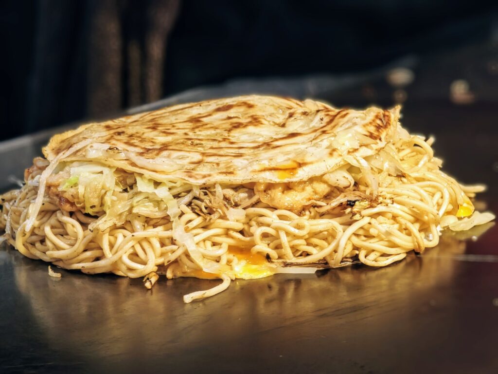 高田馬場「倉はし」のお好み焼き